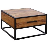 Dohányzóasztal Mid.you - fekete/sheesham, Design, fém/fa (65/65/38cm) - MID.YOU