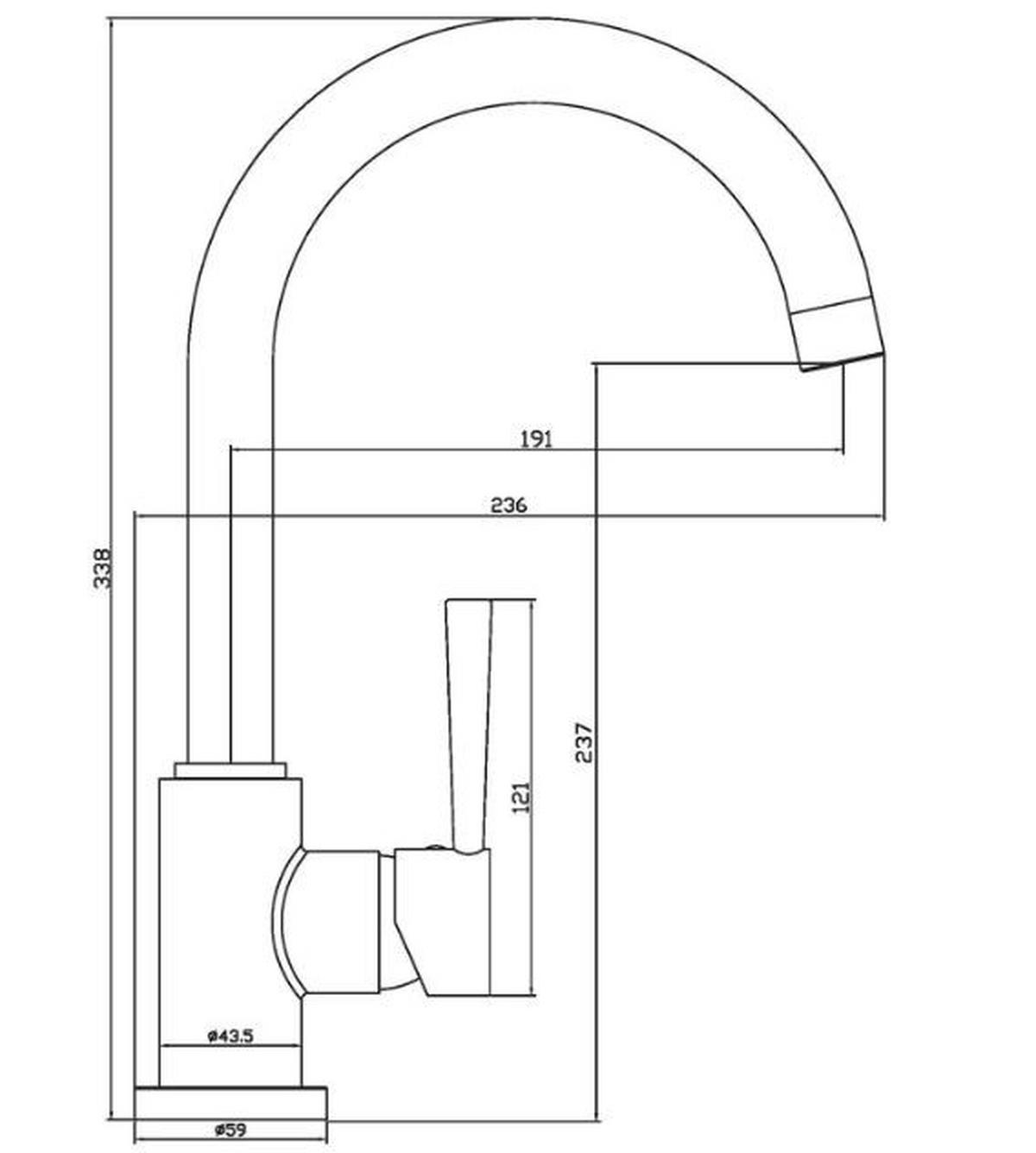 Küchenarmatur Cornwall Chrom Schwenkbar Hochdruck - Chromfarben, LIFESTYLE, Kunststoff/Metall (6,0/34,0/22,0cm) - Schütte