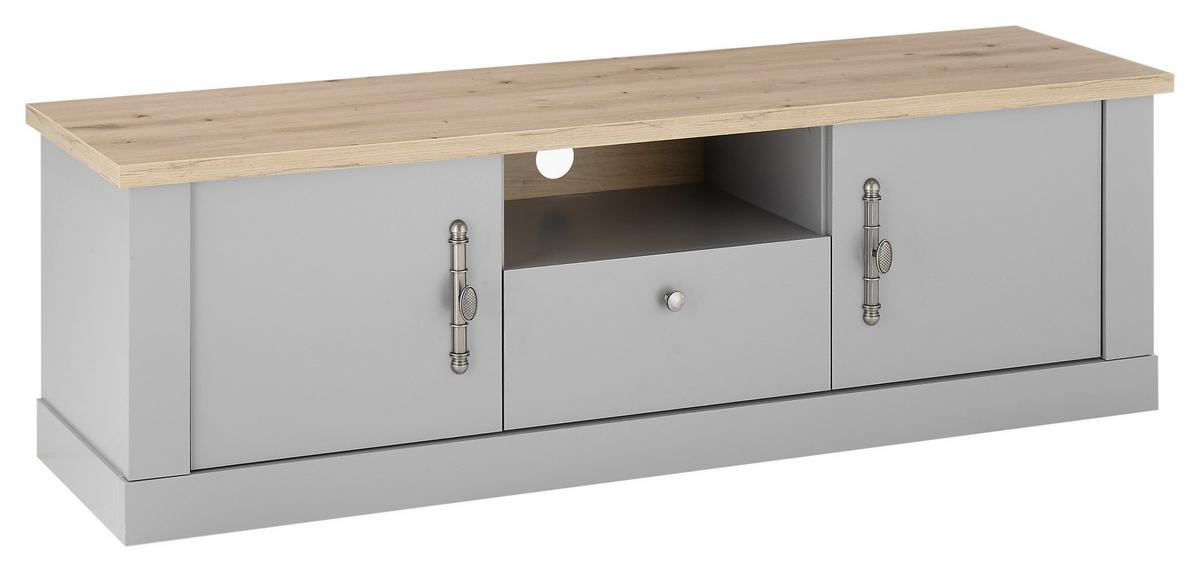 Lowboard Chambord Hellgrau/Eiche Dekor B: 155cm - Eichefarben/Hellgrau, Design, Holzwerkstoff (155/48/44cm) - MID.YOU