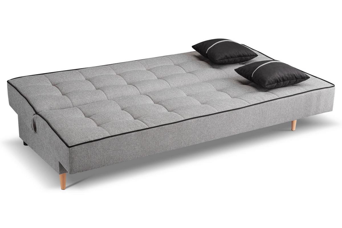 Schlafsofa Bono Hellgrau B: 199cm - Hellbraun/Hellgrau, Basics, Holz/Textil (199/91/91cm) - MID.YOU