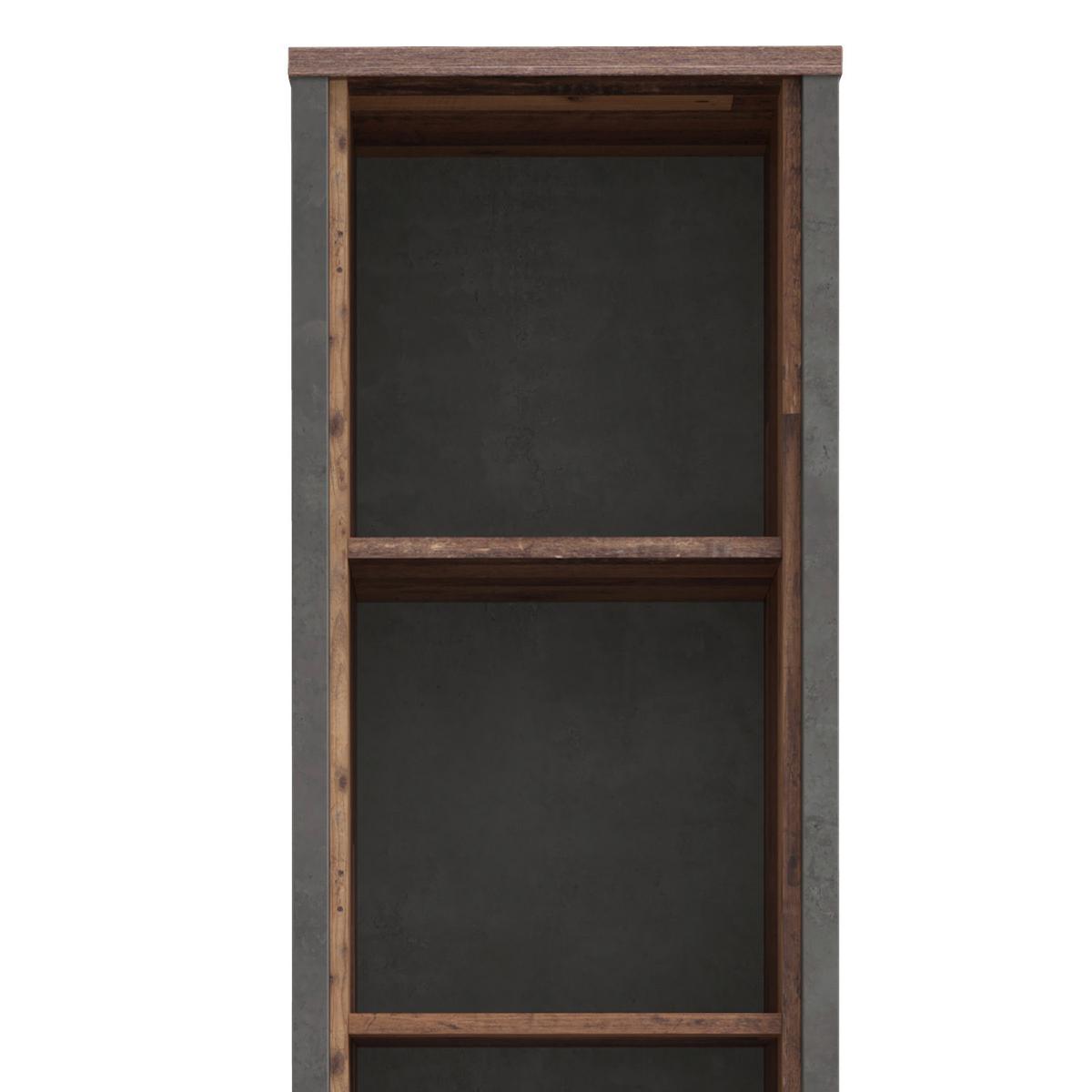 Regal Cliff B 46 cm Braun/Dunkelgrau - Dunkelgrau/Braun, KONVENTIONELL, Holzwerkstoff/Kunststoff (46/221/42cm) - MID.YOU