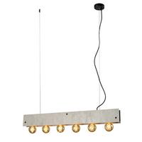 Hängeleuchte 5064/Sc - Schwarz/Grau, Natur, Metall (100/9/150cm)