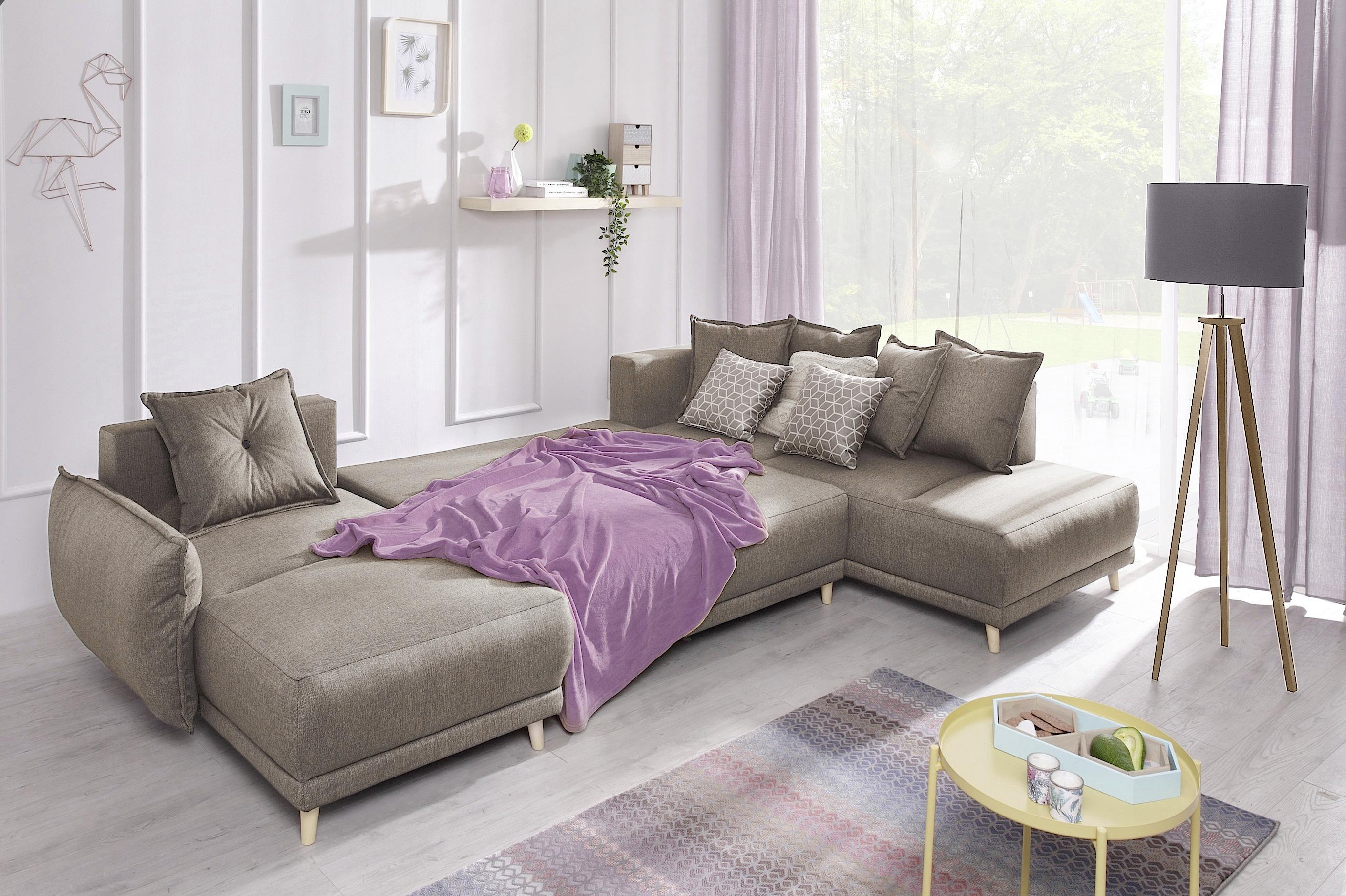 Wohnlandschaft in Hellbraun online bestellen