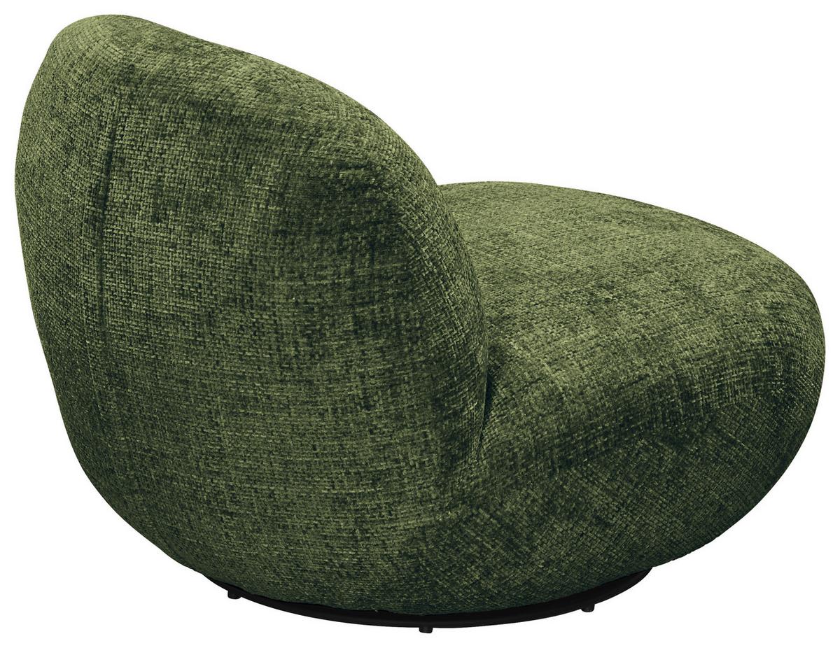 Sessel Chris Dunkelgrün B: 85 cm - Dunkelgrün/Schwarz, MODERN, Textil (85/70/99cm) - MID.YOU