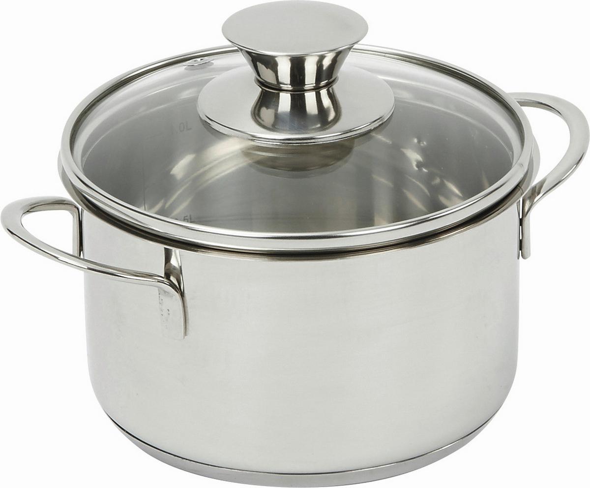Berndorf Kochtopf 0,8  Liter Edelstahl - Edelstahlfarben, KONVENTIONELL, Glas/Metall (14/9cm) - Berndorf