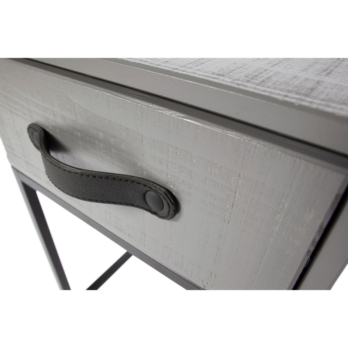 Nachttisch Morris, Grau/schwarz B: 35 Cm - Schwarz/Grau, Design, Holz/Metall (35/35/52cm) - Livetastic