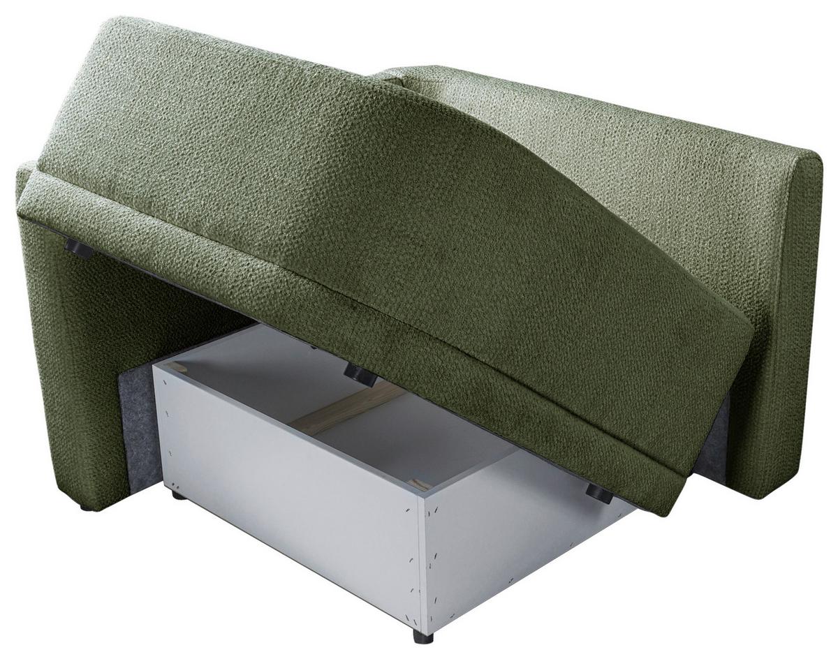 Sofa Zuri Grün/Creme, B: 110cm - Creme/Schwarz, Trend, Textil (110/75/115cm) - Livetastic