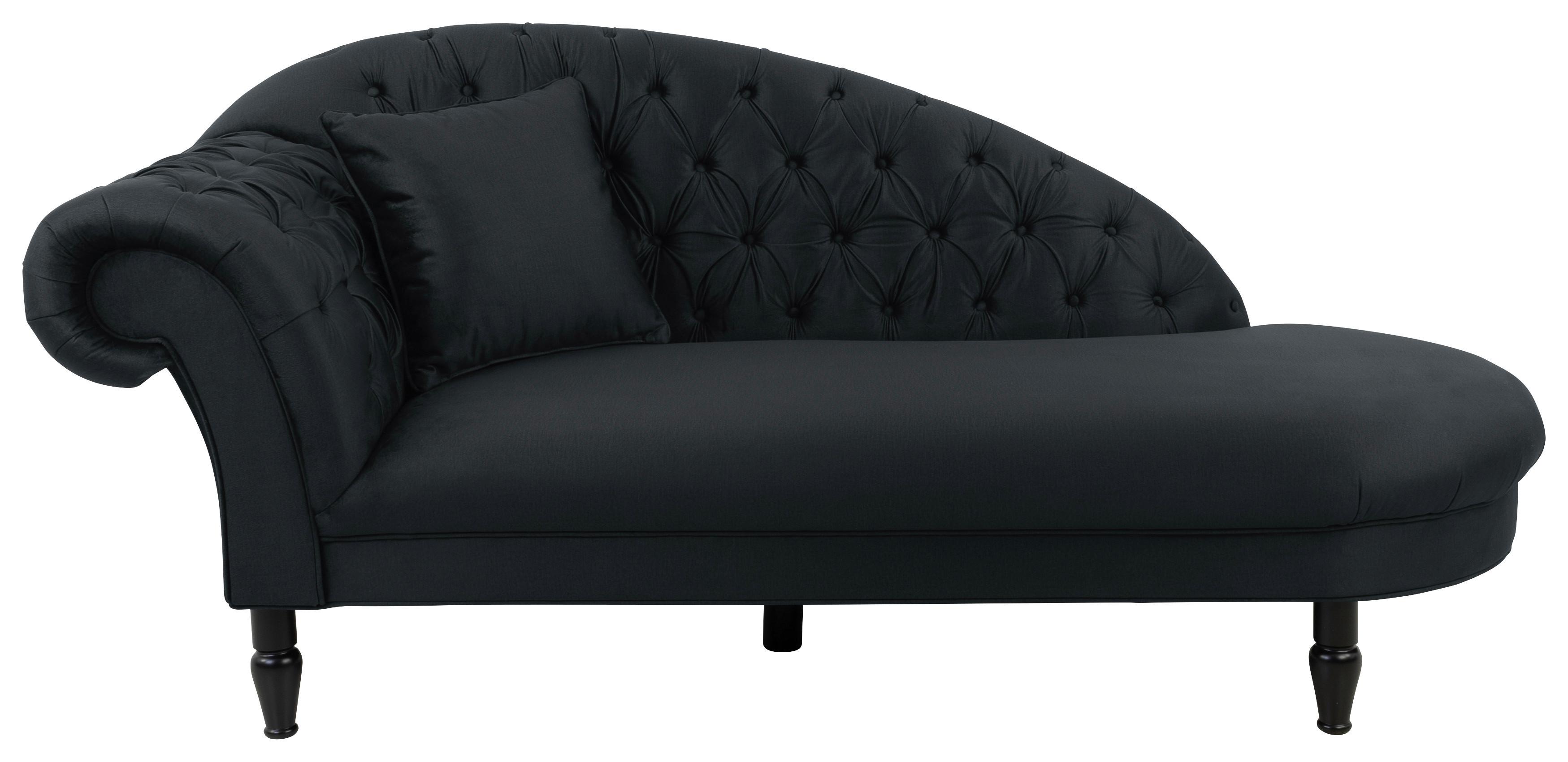 Récamiere Cupido - Anthrazit/Schwarz, Design, Textil (216/91/103cm) - MID.YOU