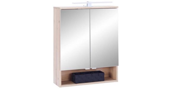 Spiegelschrank Fresh 240-E-06010 Sps - Eiche Artisan, KONVENTIONELL, Glas/Holzwerkstoff (60/75/20cm) - Ondega