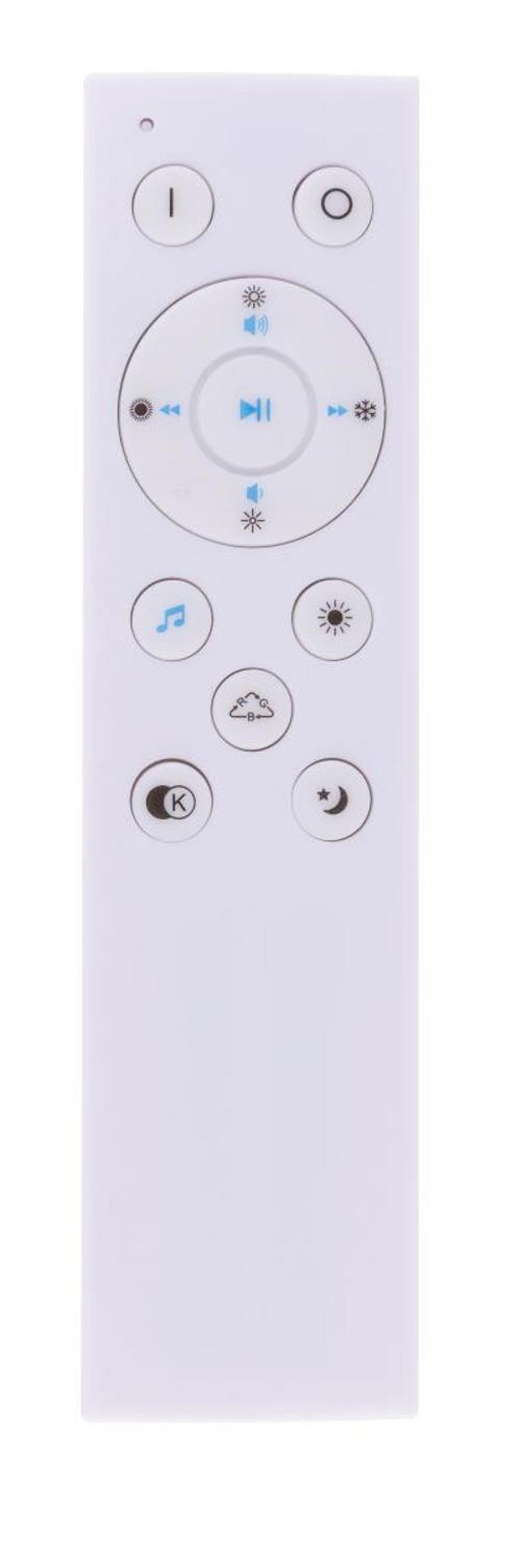 Led-deckenleuchte Nicole Ø 40 Cm Mit Lautsprecher - Weiß, Basics, Kunststoff (40/7cm) - Globo