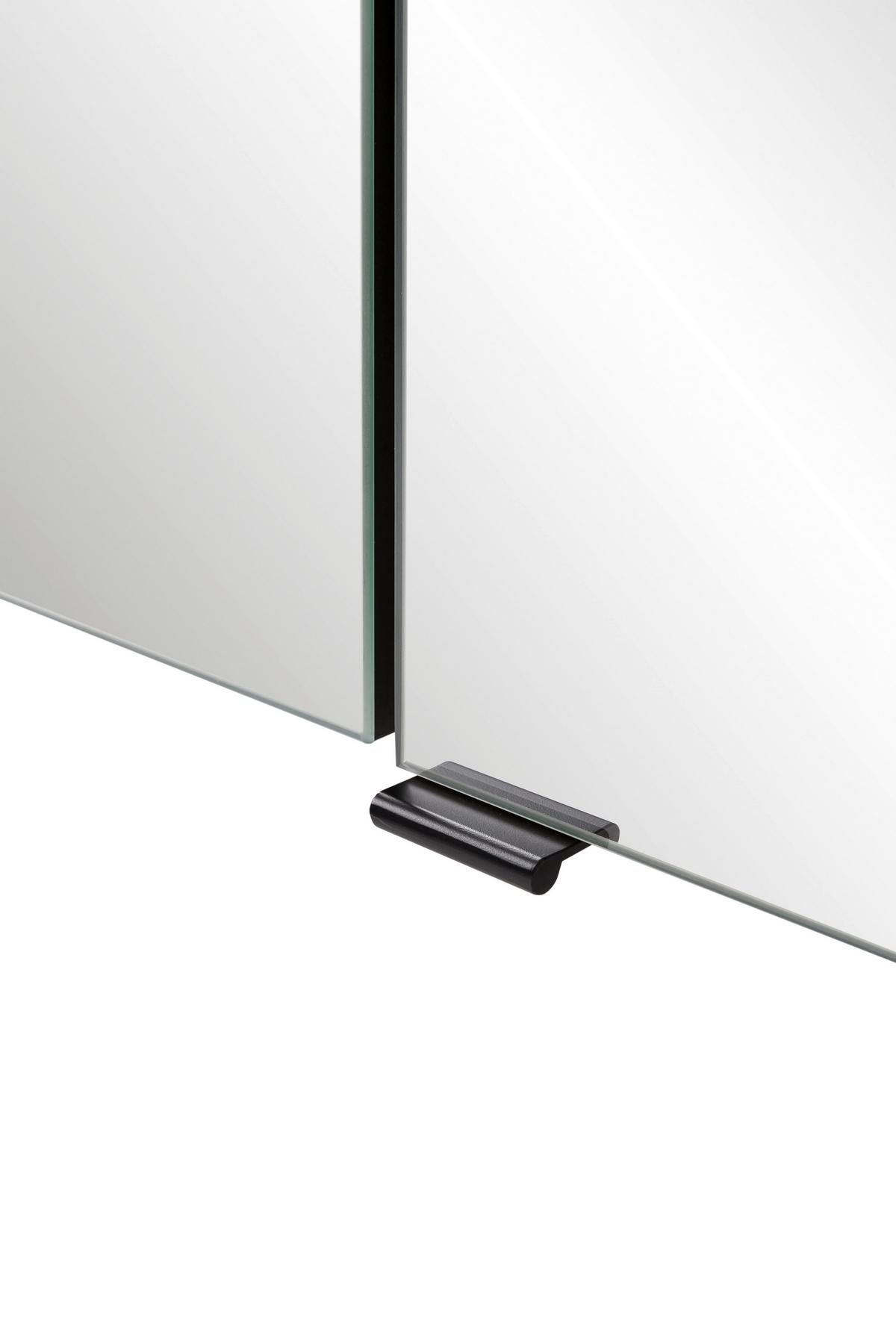 Spiegelschrank Chester mit Led Beleuchtung 3-Türig +steckdose - Eiche Wotan, MODERN, Glas/Holzwerkstoff (80/67,5/20cm) - Held