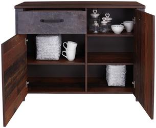 Zwei Türen, eine Schublade, drei Einlegeböden Geräumige Schublade im modernen Design