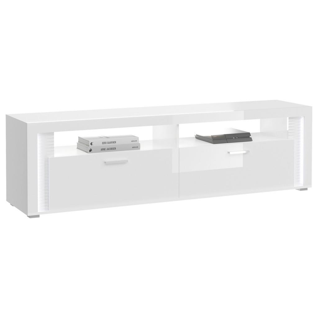 Lowboard Skylight Weiß Hochglanz B: 201 cm