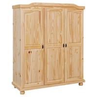 Drehtürenschrank Massiv 150cm Bern, Kiefer - Naturfarben, LIFESTYLE, Holz (150/180/56cm) - MID.YOU