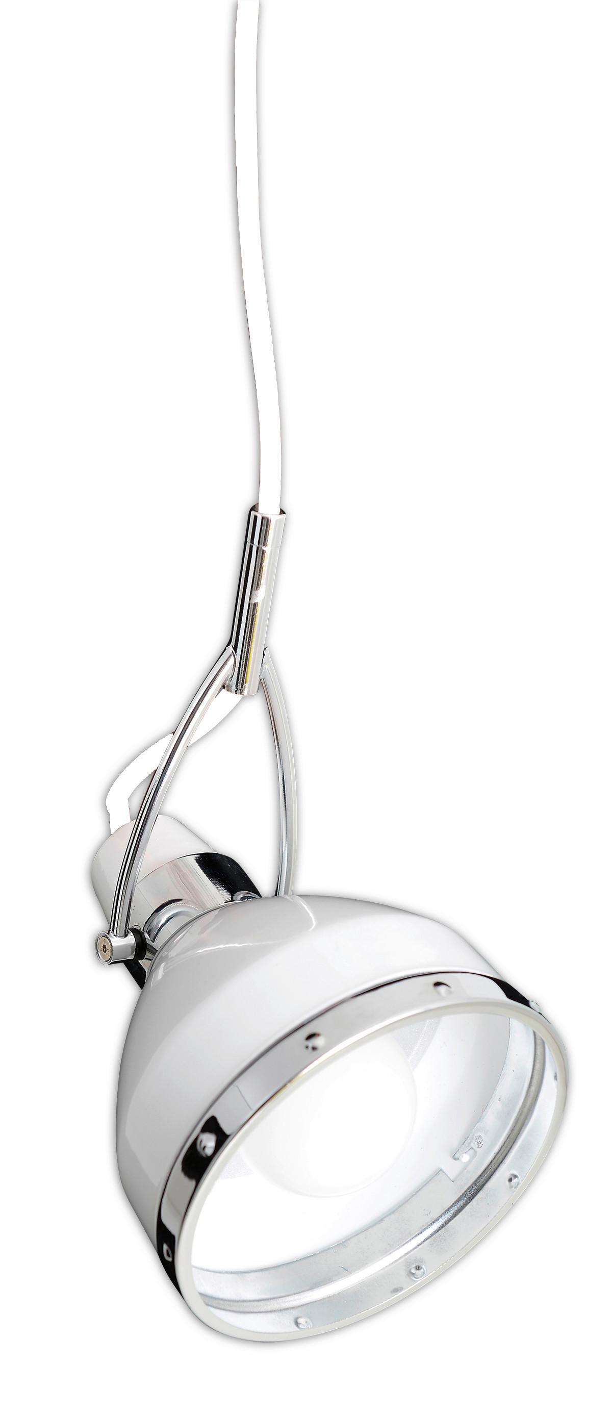 Hängeleuchte H: 135 cm 1-Flammig, Kippbar - Weiß, Design, Metall (22,8/135cm) - Näve
