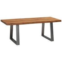 COUCHTISCH COUCHTISCH - Chromfarben/Akaziefarben, Design, Holz/Metall (120/60/46cm) - MID.YOU