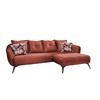 Ecksofa Baggio Mit Kissen Textil Koralle - Koralle/Multicolor, MODERN, Holz/Textil (277/162cm) - Livetastic