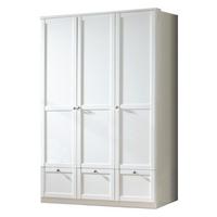 Šatníková skriňa FILOU šírka 135cm - farba zinku/biela, Basics, kov/kompozitné drevo (135/200/58cm)