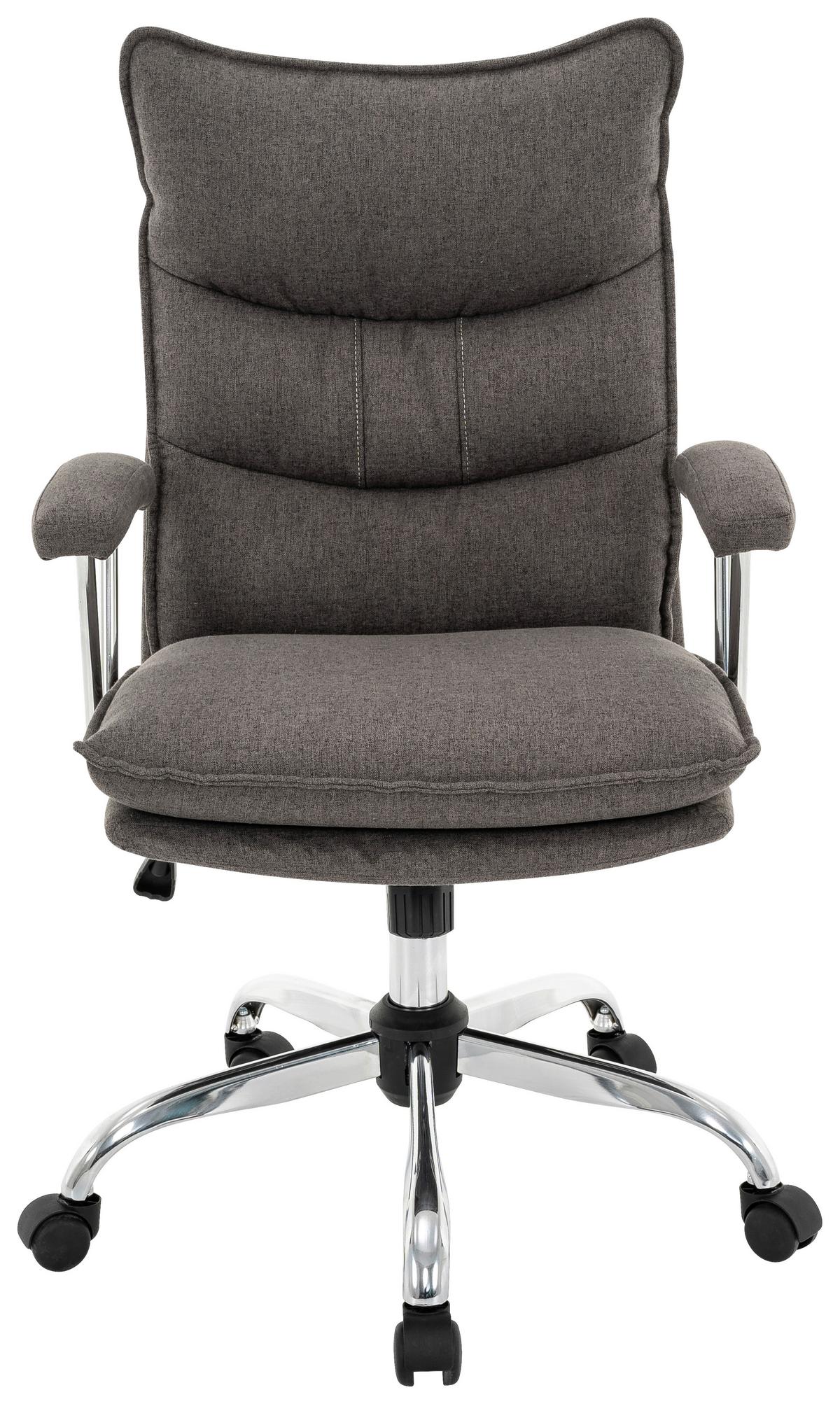 Kancelárske kreslo WIEN 2 - sivá/chrómová, Modern, kov/textil (61/104/66cm)
