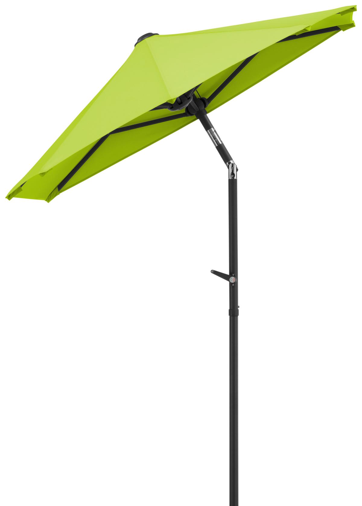 Ampelschirm Salerno Mezza BxHxT: 150x228x150 cm Apfelgrün - Anthrazit/Grün, Basics, Textil/Metall (150/228/150cm) - Schneider