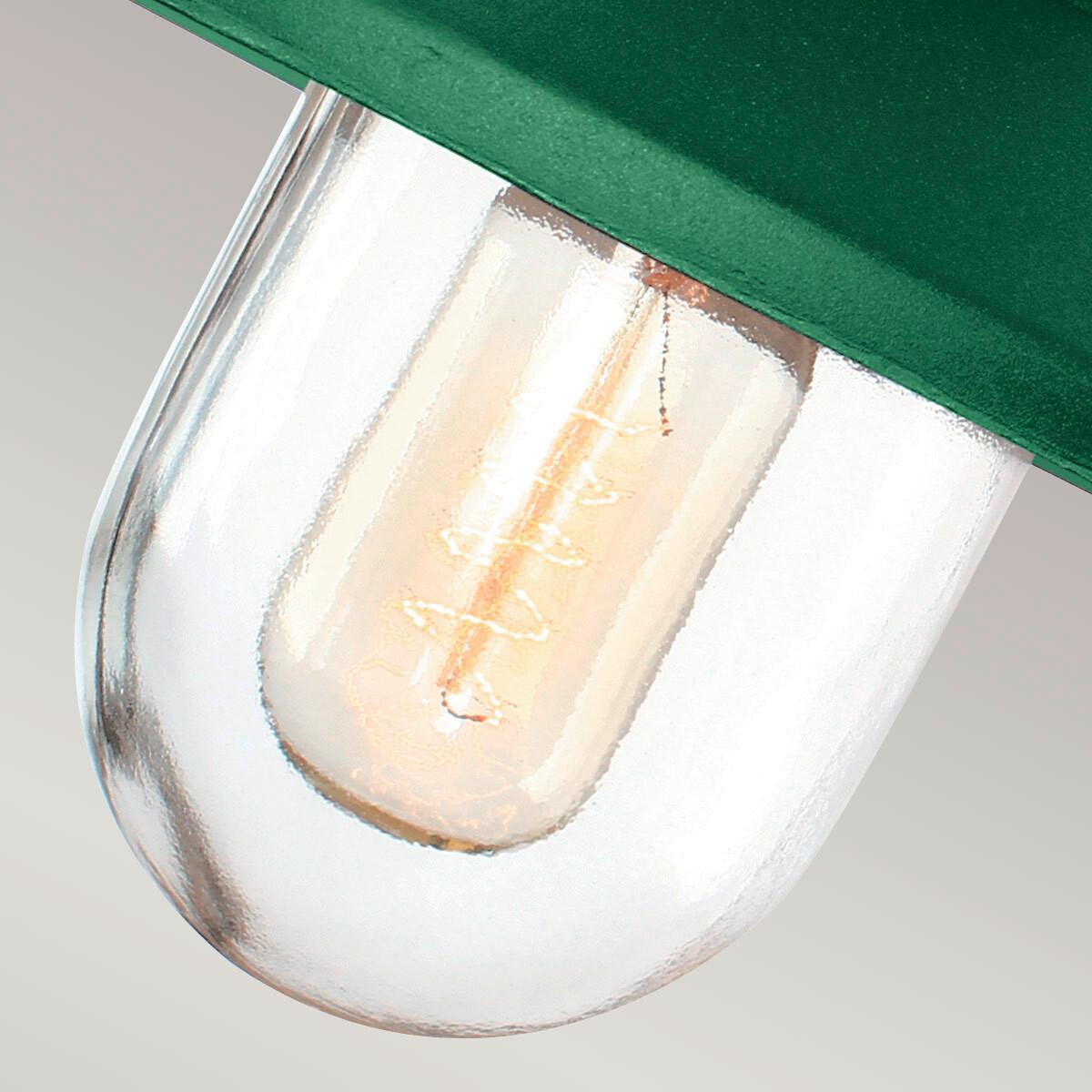 Außenwandleuchte Klampenborg-Fgr - Grün, KONVENTIONELL, Glas/Metall (42/27.5/25.5cm) - Elstead Lighting