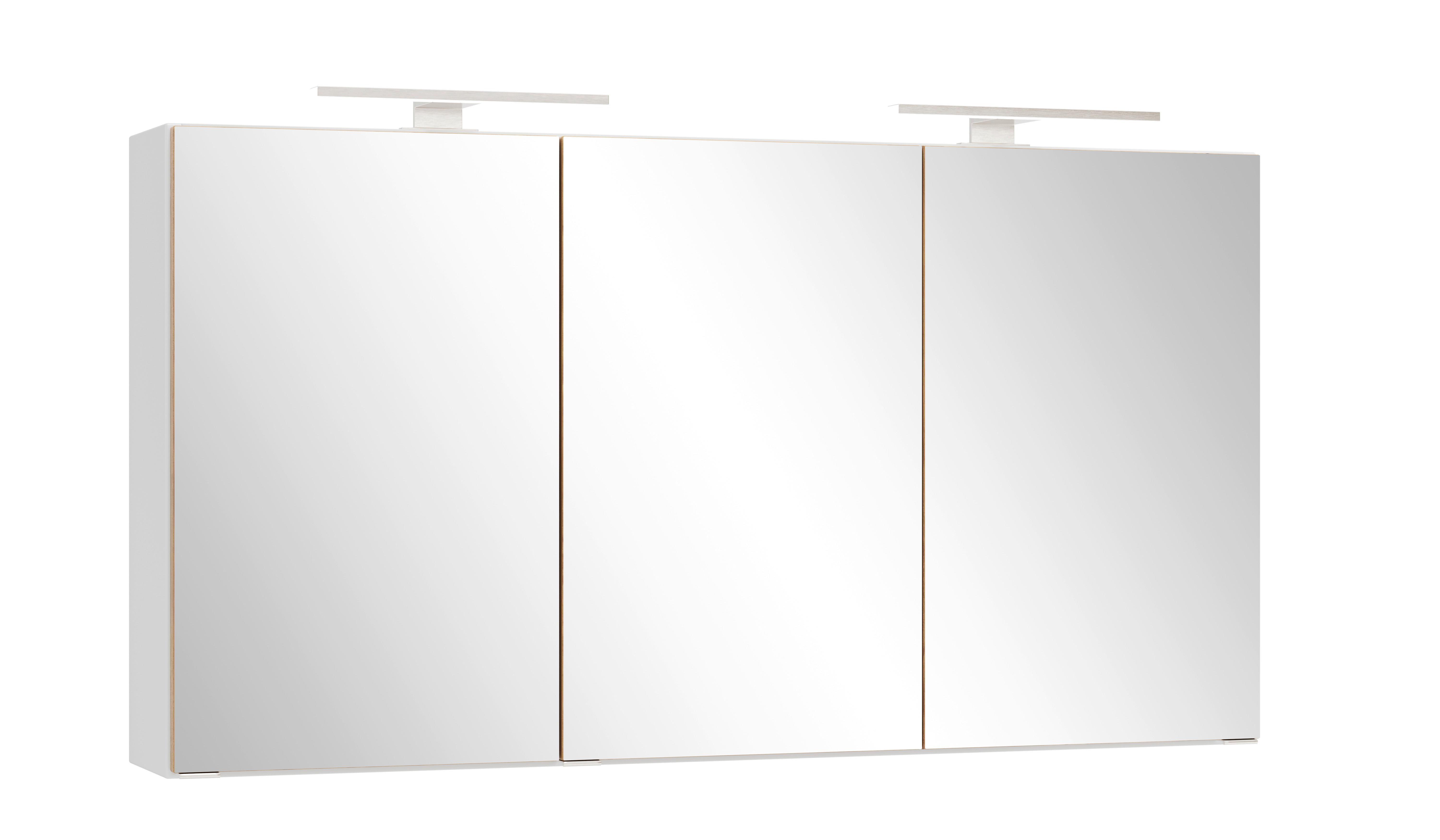 SPIEGELSCHRANK Verona Weiß B: 120cm - Weiß, Trend, Glas/Holzwerkstoff (120/64/20cm) - Held