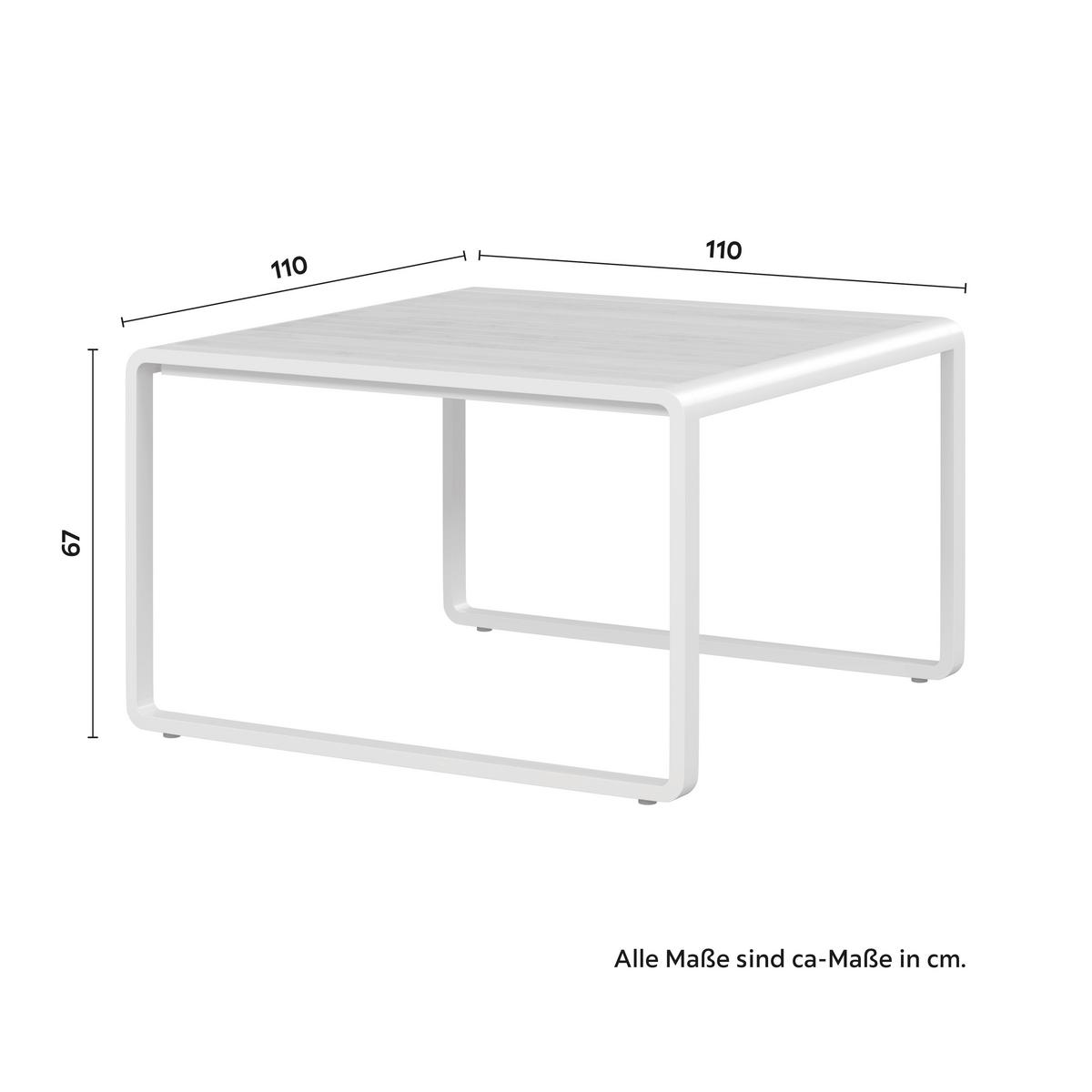 JEDÁLENSKÁ TERASOVÁ SÚPRAVA ARUBA - biela/svetlosivá, Modern, kov/textil - Bessagi Garden