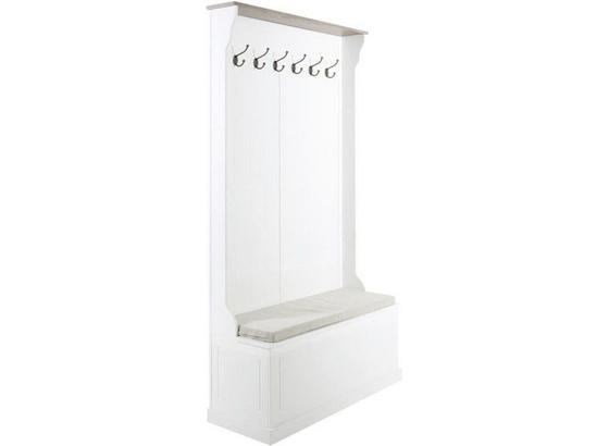 Garderobe Aster B: 95 cm Weiß - Braun/Weiß, LIFESTYLE, Holz (95/180/35cm) - Carryhome Garderobe Aster B: 95 cm Weiß - Braun/Weiß, LIFESTYLE, Holz (95/180/35cm) - Carryhome