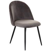 Polsterstuhl Torres Samtbezug Dunkelgrau - Dunkelgrau/Schwarz, MODERN, Holz/Textil (51/79/58cm) - MID.YOU