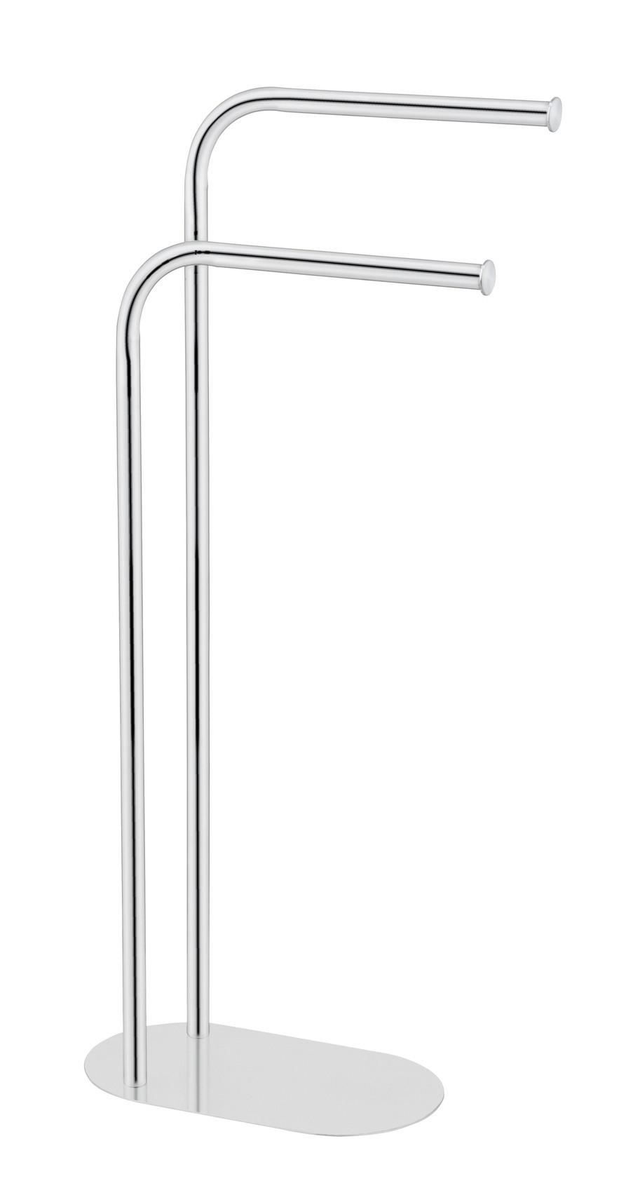 Handtuchhalter Levante Edelstahlfarben B:18cm - Edelstahlfarben, Basics, Metall (18/63/13cm) - Wenko