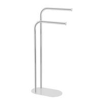 Handtuchhalter Levante Edelstahlfarben B:18cm - Edelstahlfarben, Basics, Metall (18/63/13cm) - Wenko