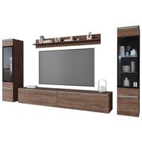 OBÝVACÍ STĚNA VERA II - šedá/barvy ořechu, Lifestyle, kompozitní dřevo/plast (240/130/33cm) - P & B