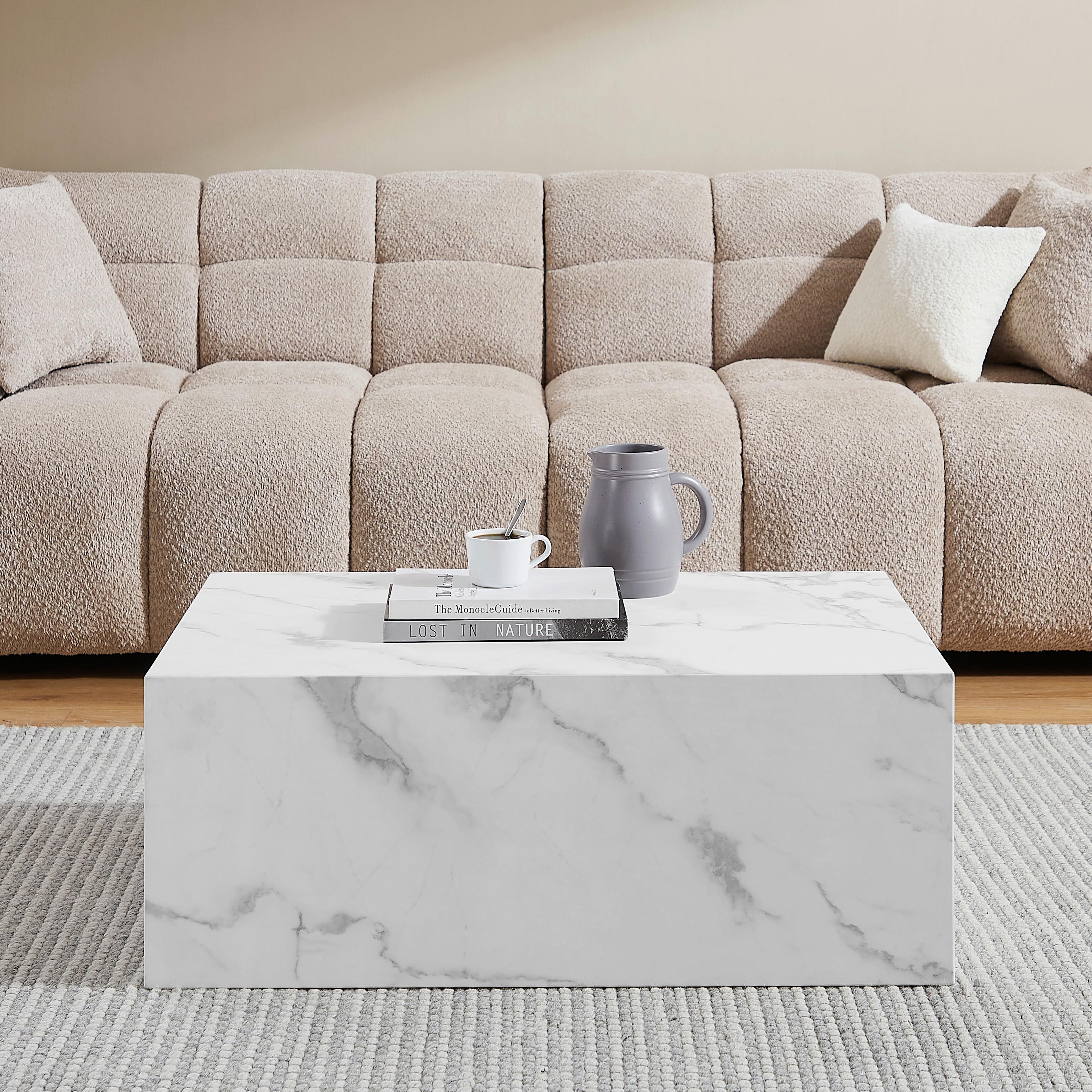 Couchtisch Weiß B: 60 Cm - Weiß, Design, Holzwerkstoff (90/60/35cm) - Livetastic