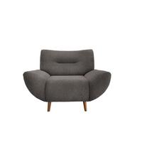 Sessel Drago Graubraun B/H/T: 111/81/90cm - Wildeiche/Graubraun, MODERN, Textil (111/81/90cm) - MID.YOU