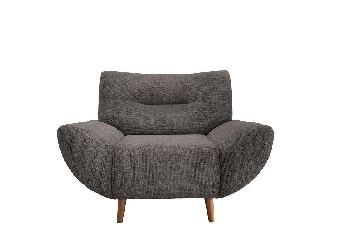 Sessel Drago Graubraun B/H/T: 111/81/90cm - Wildeiche/Graubraun, MODERN, Textil (111/81/90cm) - MID.YOU