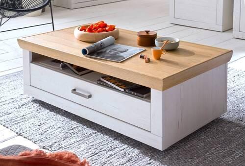 Couchtisch Madrid Eiche-/Pinienfarben - Eichefarben/Pinienfarben, Design, Holzwerkstoff (115/65/44cm) - MID.YOU