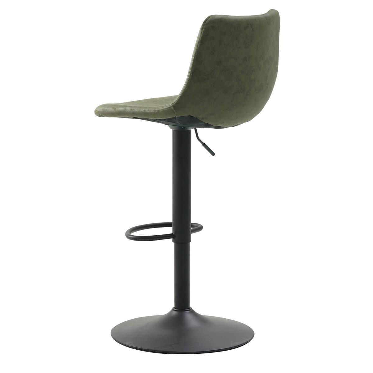 BARHOCKER-SET Glenn Grün B: 45cm - Schwarz/Grün, Basics, Textil/Metall (45/90/52cm) - MID.YOU