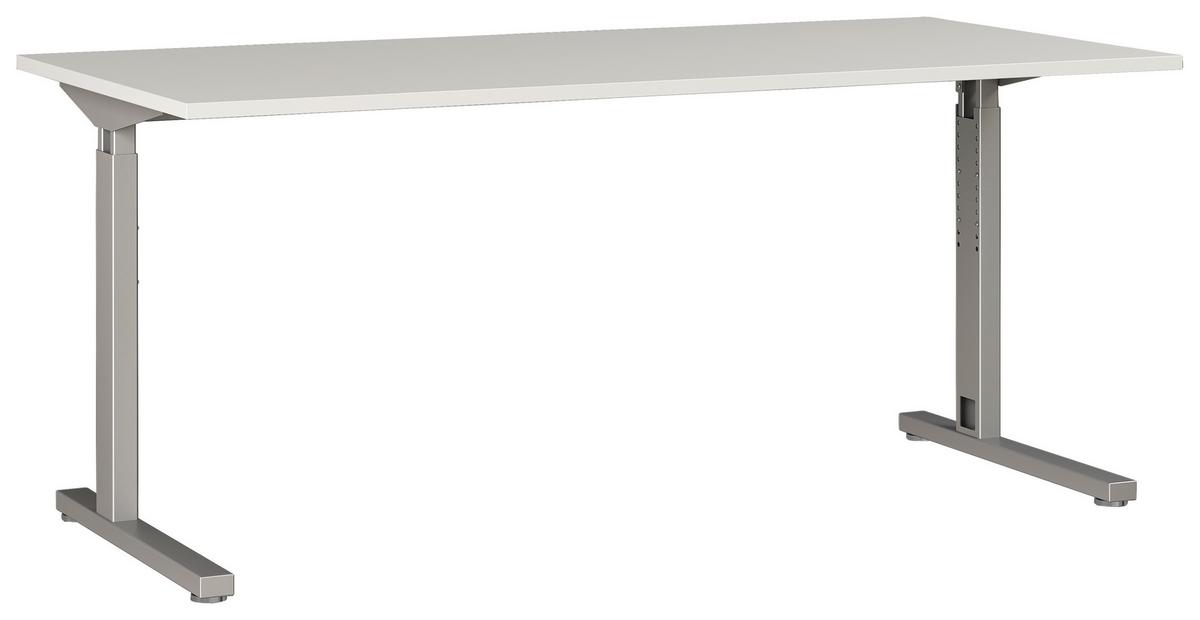 Schreibtisch B 180 H 70 cm Gw-Profi, Grau/Silberfarben - Silberfarben/Grau, KONVENTIONELL, Holzwerkstoff/Metall (180/70/80cm) - Germania