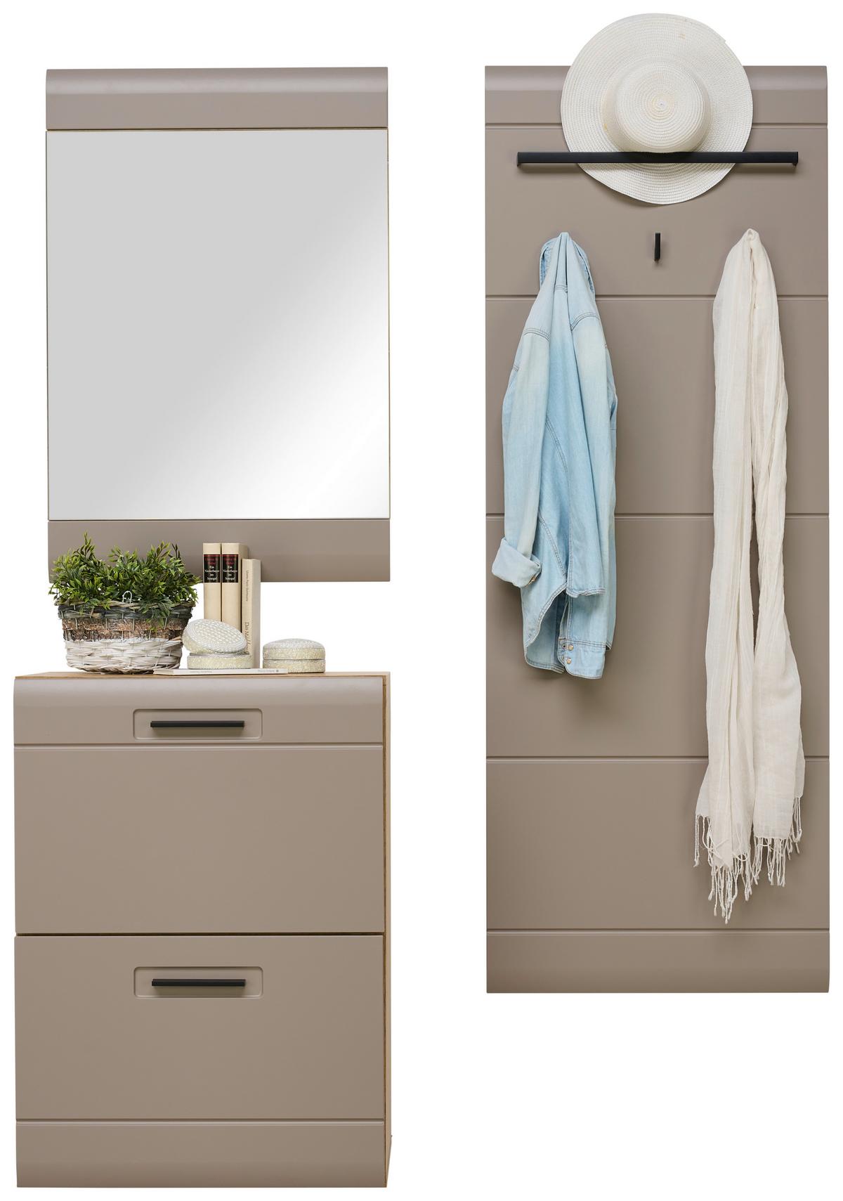 Garderobenspiegel Auris BxH: 60x90 cm Teilverrahmt Grau - Grau, MODERN (60/90/2cm) - Luca Bessoni