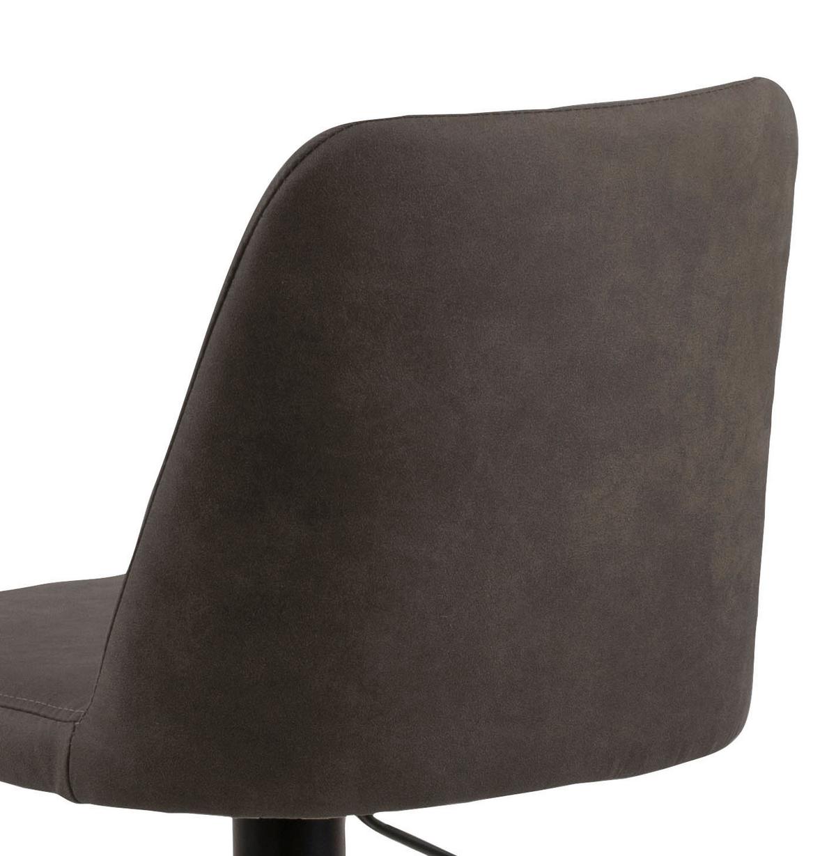 Barhocker Höhenverstellbar Mit Lehne Avanja Anthrazit - Anthrazit/Schwarz, KONVENTIONELL, Textil/Metall (51/52-75,5/48,5cm) - Livetastic