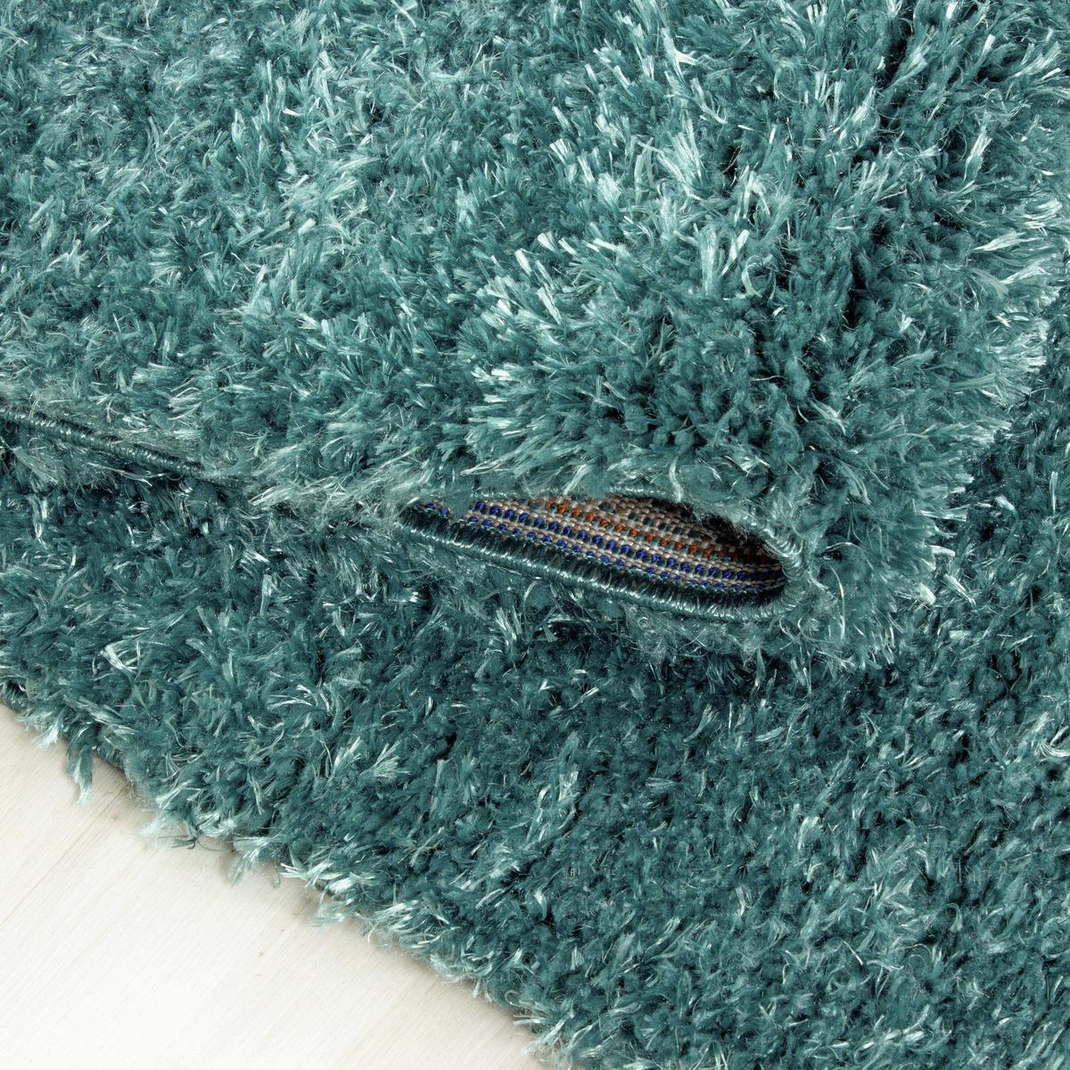 Hochflor Teppich Hellblau Brilliant 280x370 cm - Hellblau, Basics, Textil (280/370cm)