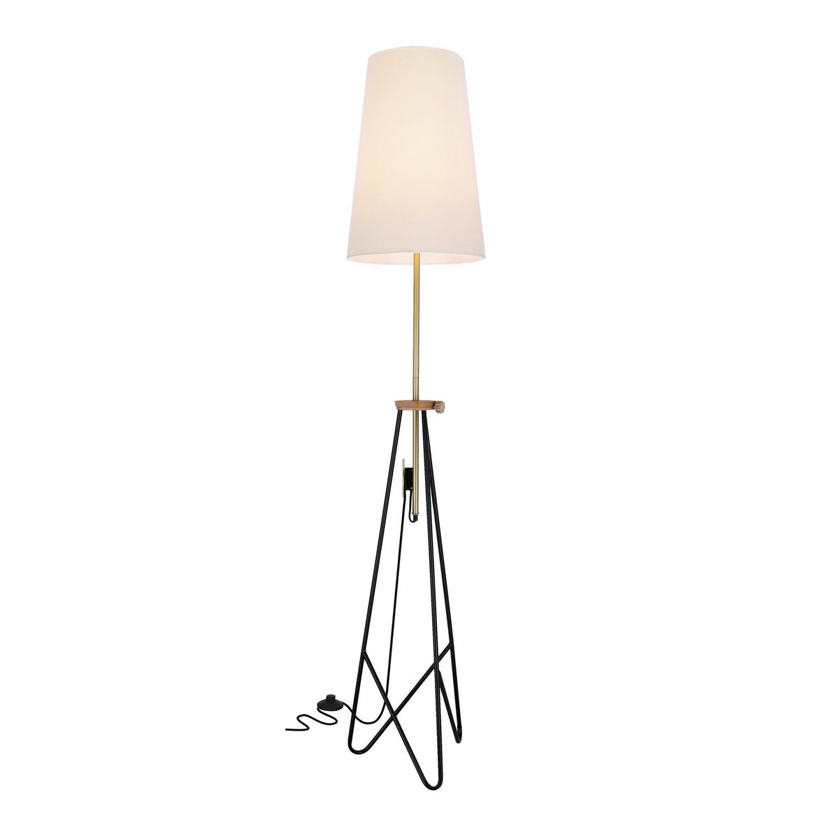 STEHLEUCHTE 51-22165 UVITA - Schwarz, KONVENTIONELL, Metall (35/35/194cm)