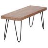 Sitzbank Echtholz Akazie/ Schwarz Bagli BxHxT 120x45x40 - Schwarz/Akaziefarben, MODERN, Holz (120/45/40cm) - MID.YOU