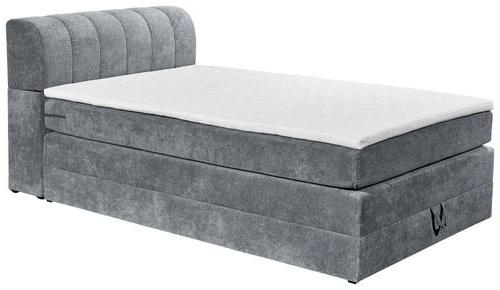 Boxspringbett Bilbao 1 ca. 120x200 cm - Anthrazit, KONVENTIONELL, Holzwerkstoff/Textil (120/200cm) - Carryhome