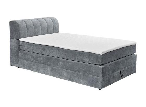 Boxspringbett mit Bettkasten& Topper 140x200cm Bilbao, Grau - Anthrazit/Schwarz, KONVENTIONELL, Holzwerkstoff/Textil (140/200cm) - Carryhome Boxspringbett mit Bettkasten& Topper 140x200cm Bilbao, Grau - Anthrazit/Schwarz, KONVENTIONELL, Holzwerkstoff/Textil (140/200cm) - Carryhome