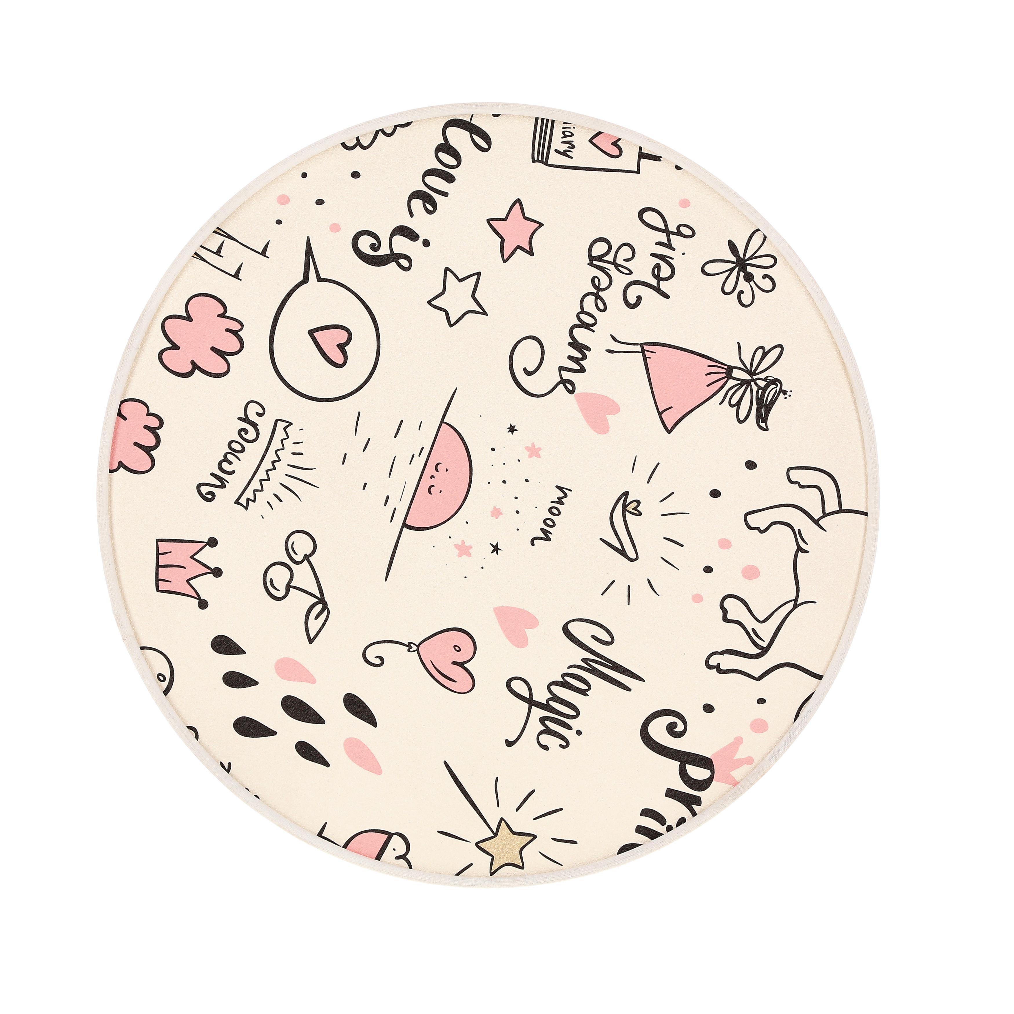 Kinderdeckenleuchte 31-38876 Kiddy Rosa - Beige/Multicolor, KONVENTIONELL, Kunststoff/Metall (38/38/14cm)