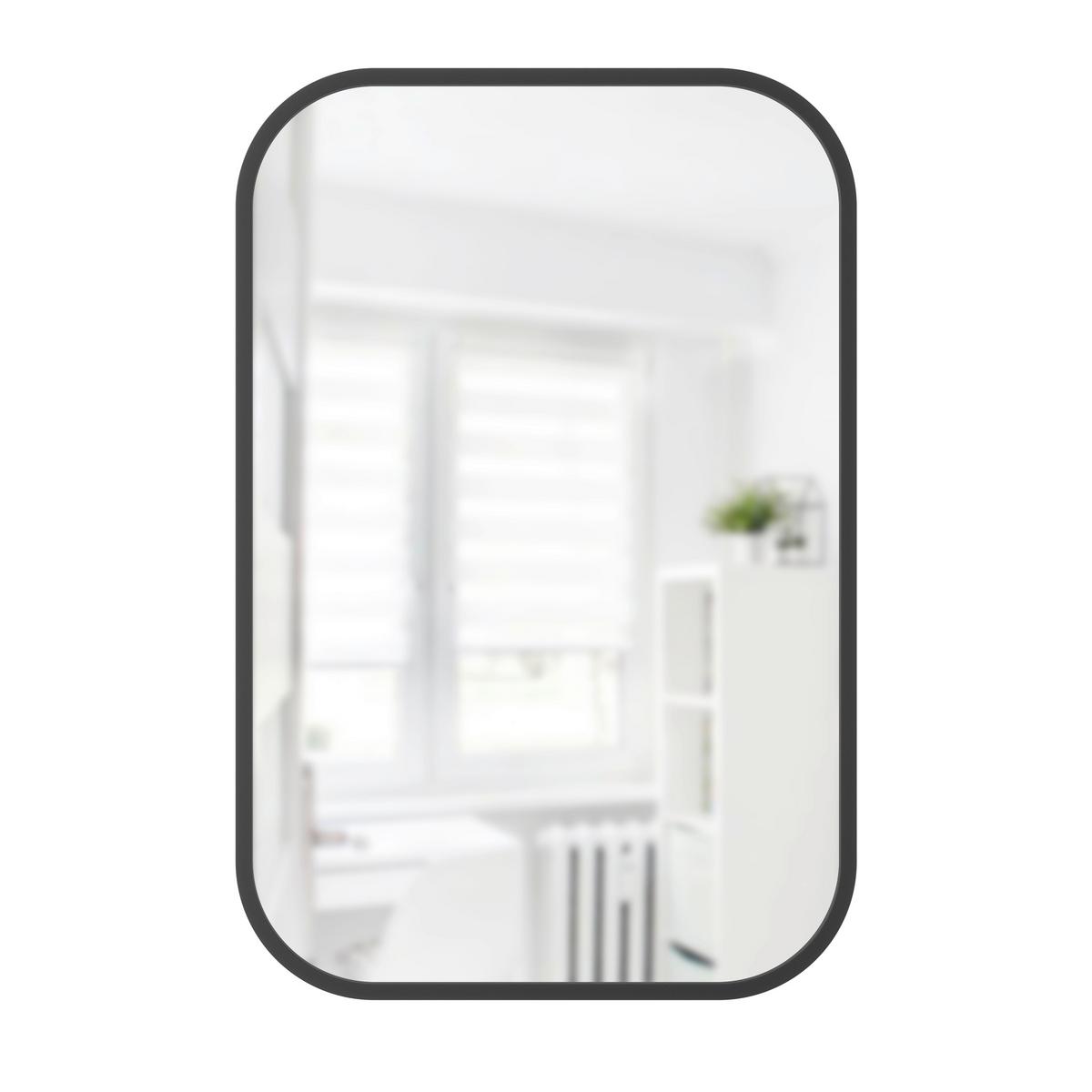 NÁSTĚNNÉ ZRCADLO MIRRI - černá, Konvenční, plast/sklo (92/61/3cm) - Umbra