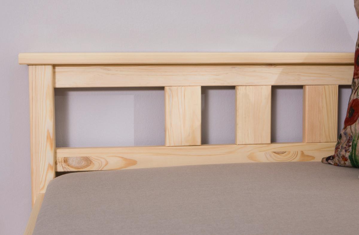 Massivholzbett 90x200 Merci Kiefer Natur - Kieferfarben, KONVENTIONELL, Holz (90/200cm) - MID.YOU