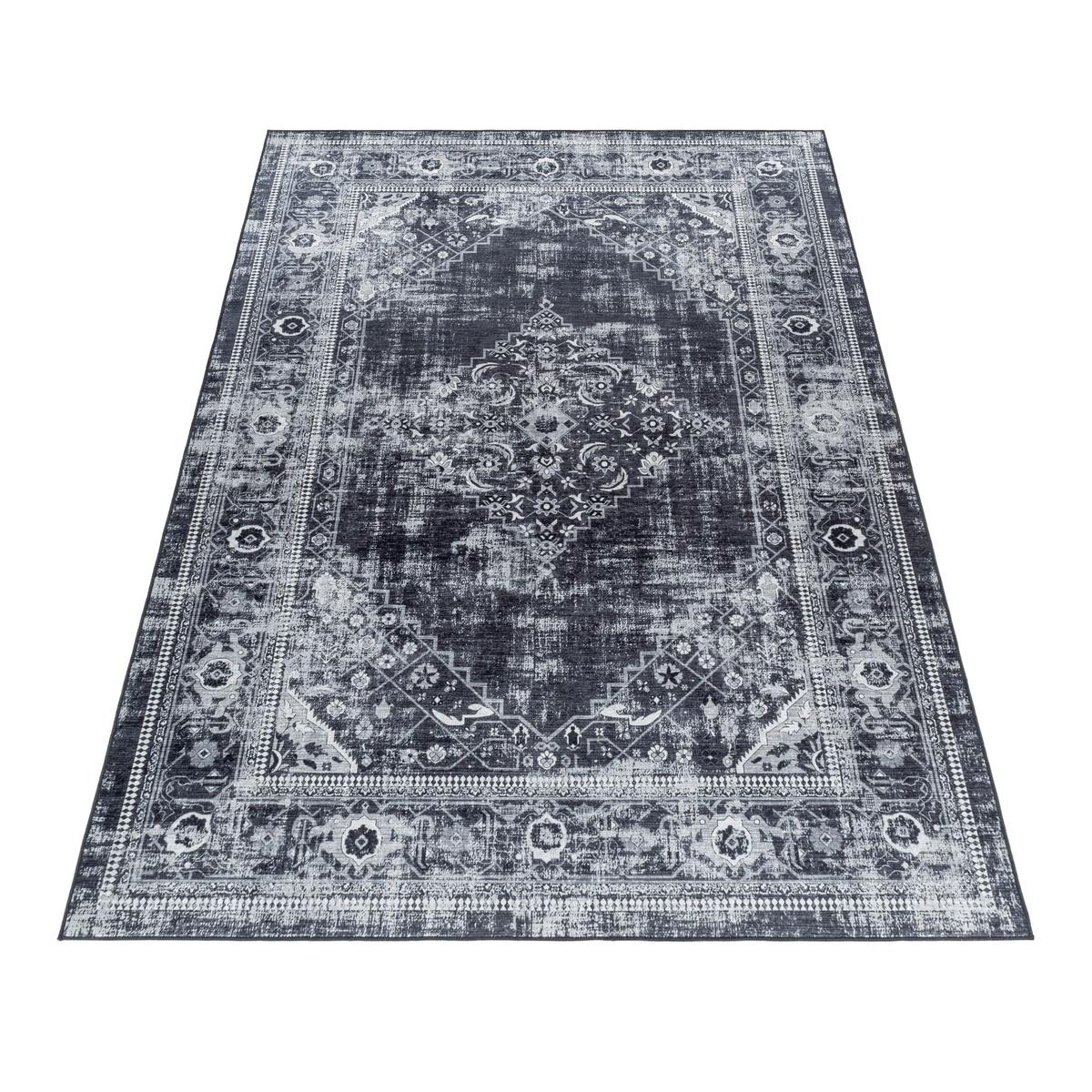 Flachwebteppich Fiesta - Schwarz, Design, Textil (80/150cm)