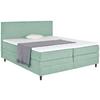 Boxspringbett mit Topper + Bettkasten 180x200 cm - Jadegrün, KONVENTIONELL, Holz/Holzwerkstoff (180/200cm) - Ondega